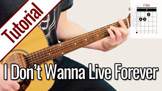 Zayn ft. Taylor Swift – I Dont Wanna Live Forever | Gitarren Tutorial Deutsch