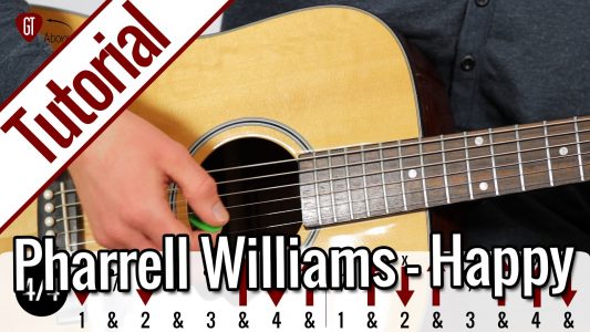 Pharrell Williams – Happy | Gitarren Tutorial Deutsch