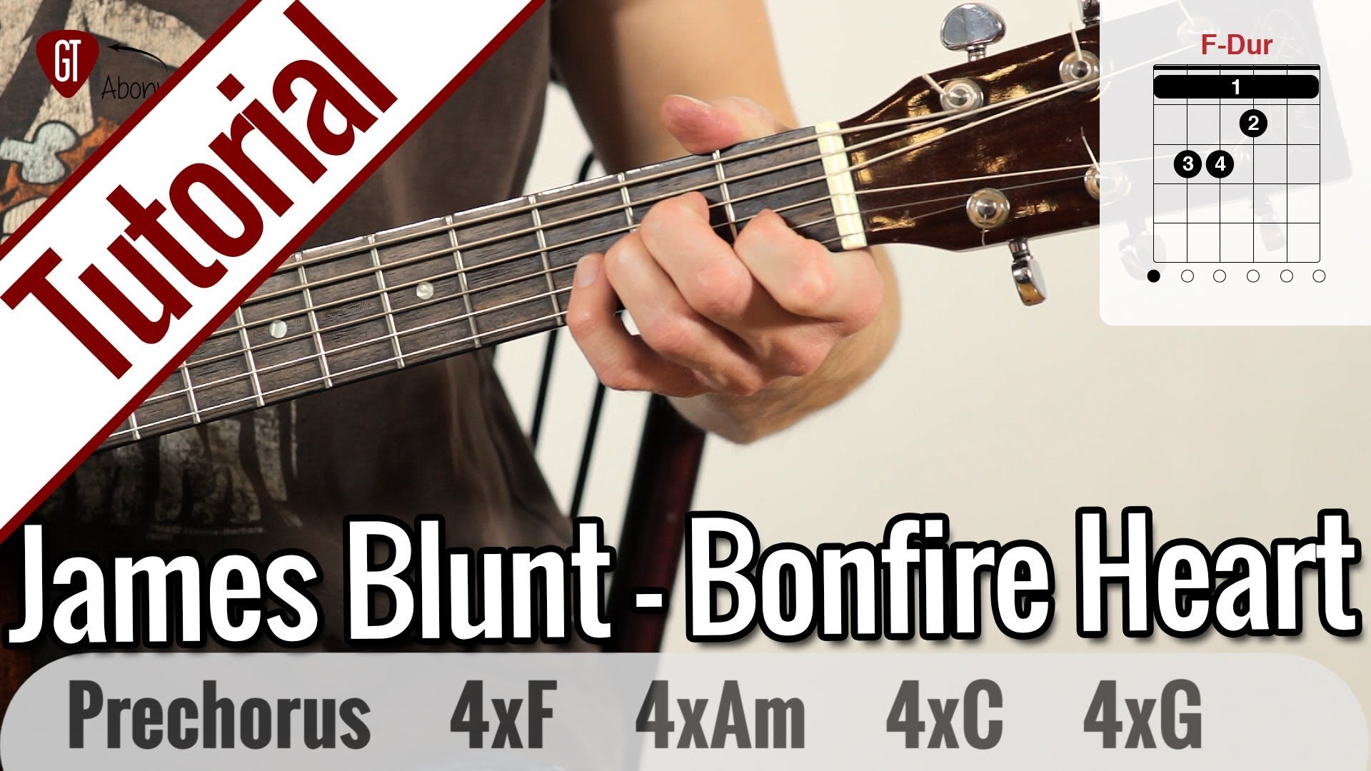 James Blunt – Bonfire Heart | Gitarren Tutorial Deutsch