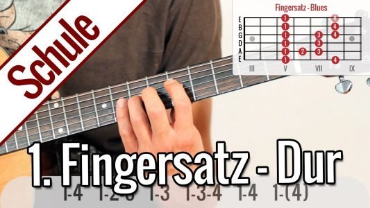 1. Fingersatz Dur (Ionisch) – Tonleiterspiel | Gitarrenschule
